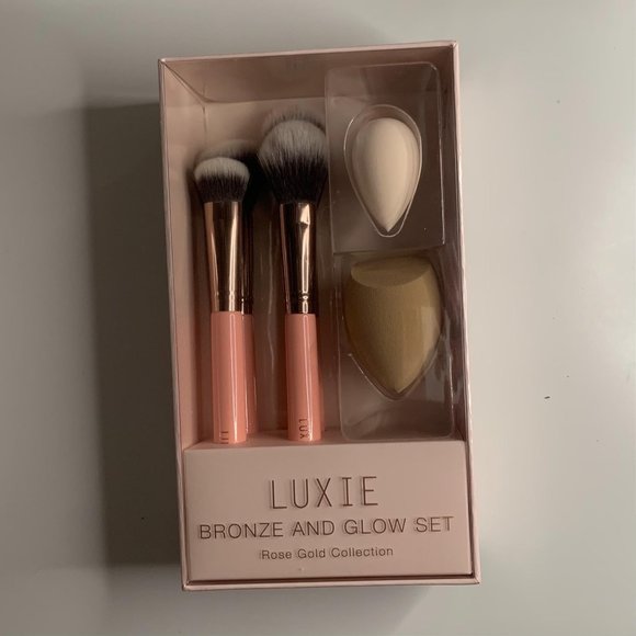 LUXIE BEAUTY BRONZE AND GLOW ROSE GOLD BRUSH SET - Picture 2 of 4